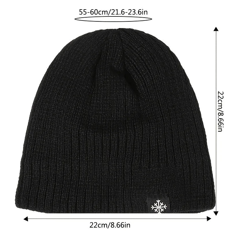 Fleece Thick Knitted Thermal Blend Hat