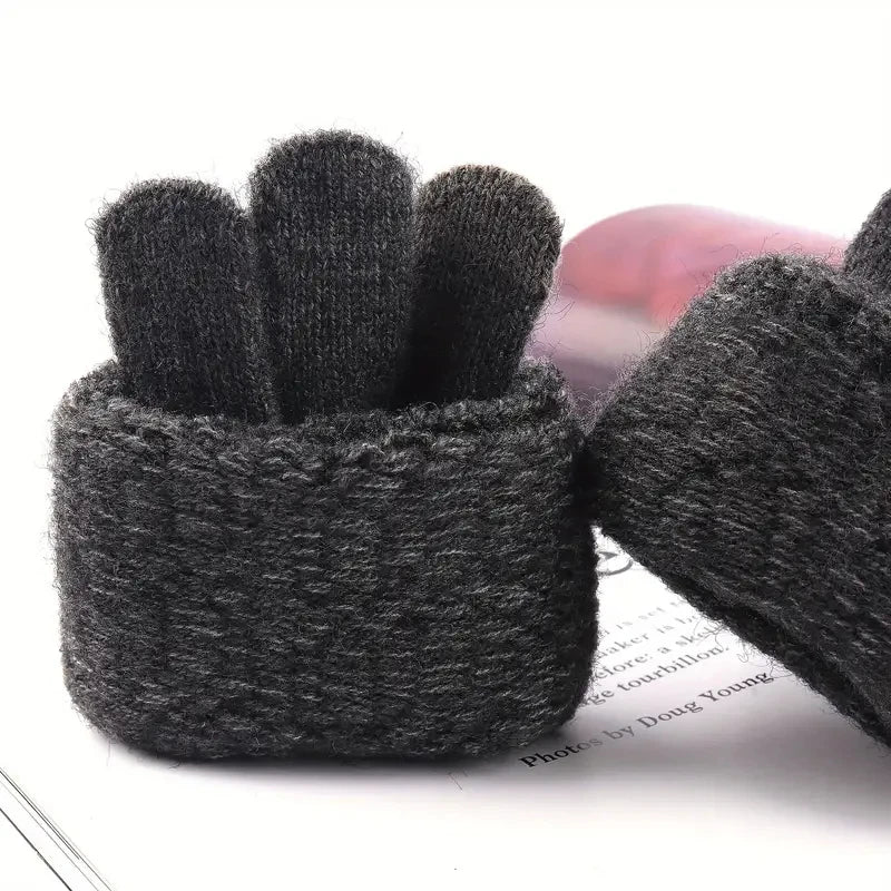 Winter Warm Unisex Knit Finger Gloves