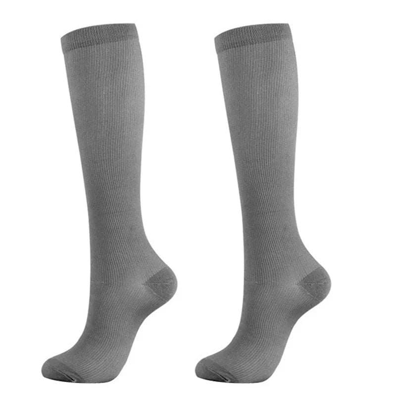 S-XXL Compression Socks Men Women Flight Travel Elastic Tube Nurse Edema Pregnant Varicose Veins Hiking Running Marathon Socks