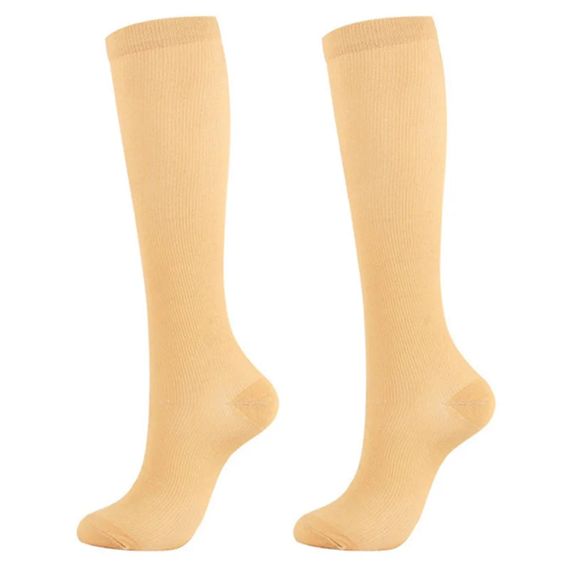 S-XXL Compression Socks Men Women Flight Travel Elastic Tube Nurse Edema Pregnant Varicose Veins Hiking Running Marathon Socks