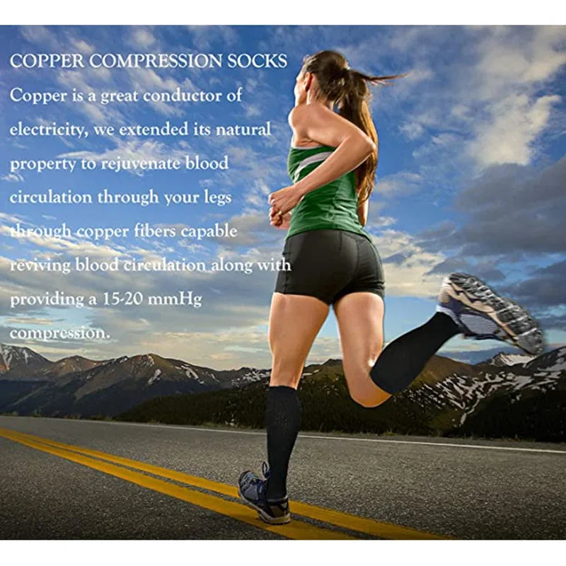 S-XXL Compression Socks Men Women Flight Travel Elastic Tube Nurse Edema Pregnant Varicose Veins Hiking Running Marathon Socks