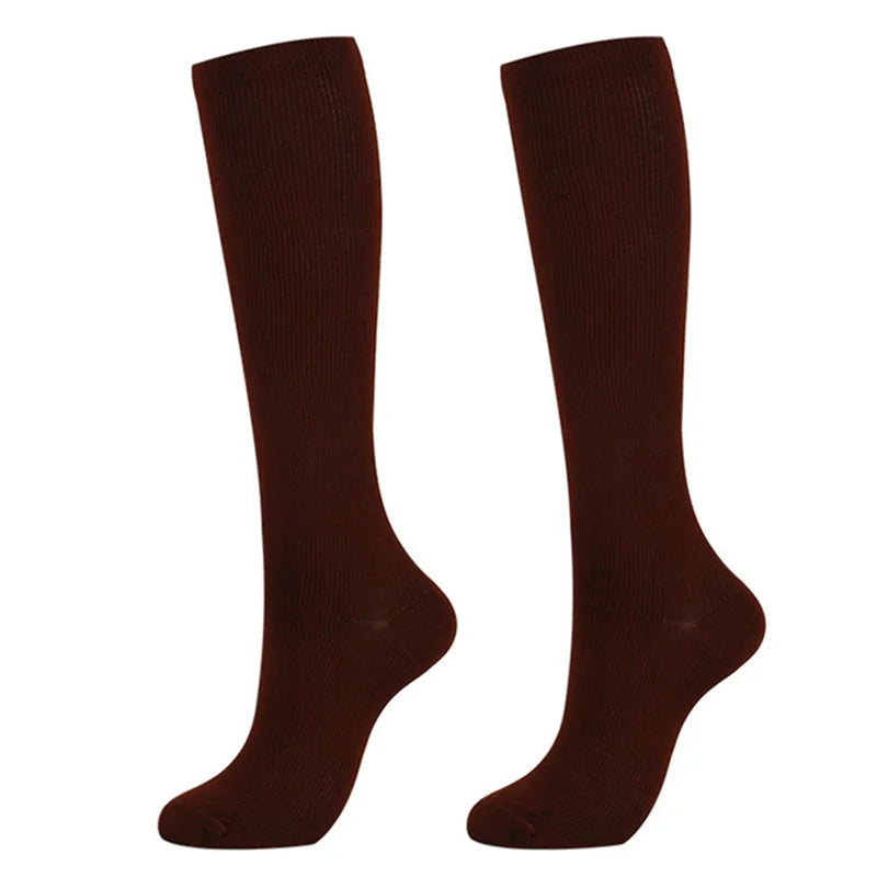 S-XXL Compression Socks Men Women Flight Travel Elastic Tube Nurse Edema Pregnant Varicose Veins Hiking Running Marathon Socks