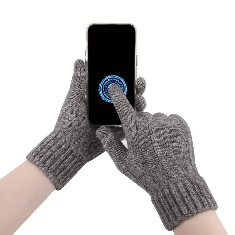 Winter Warm Unisex Knit Finger Gloves