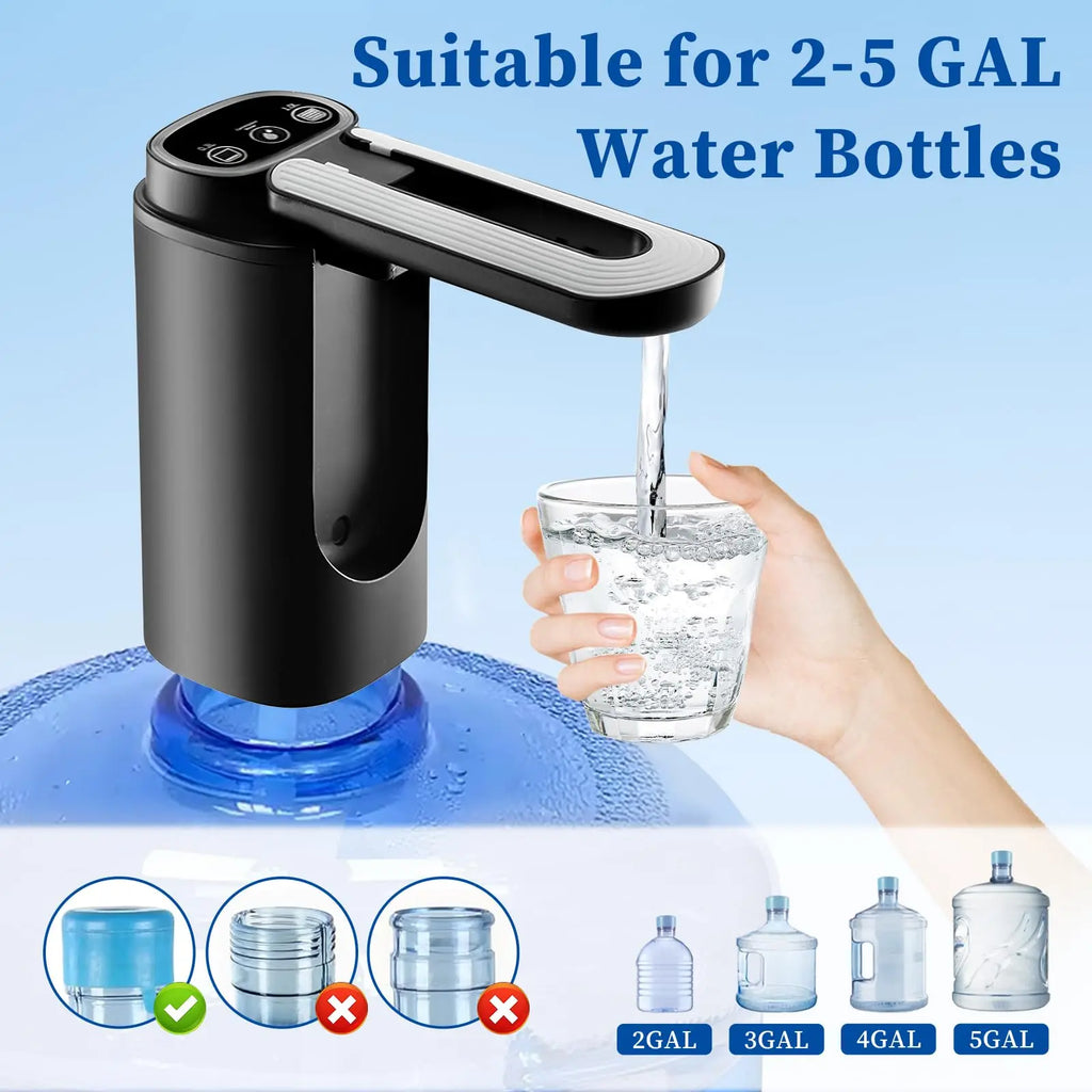 Portable Pump Automatic Water Dispenser for 5 Gallon Bottle Type-C Charging