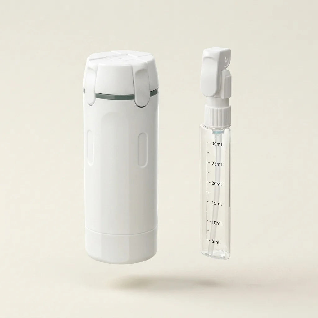 4-In-1 Travel Bottle- Combines multiple toiletry containers into a single portable unit