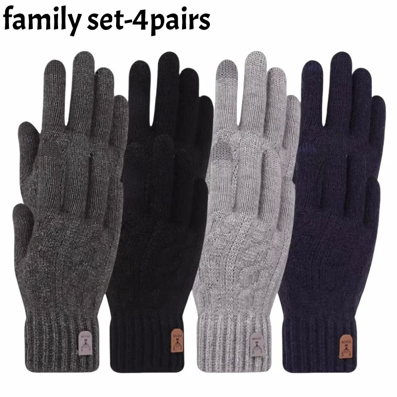 Winter Warm Unisex Knit Finger Gloves