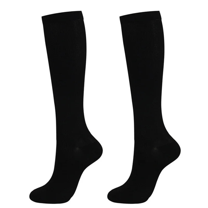 S-XXL Compression Socks Men Women Flight Travel Elastic Tube Nurse Edema Pregnant Varicose Veins Hiking Running Marathon Socks