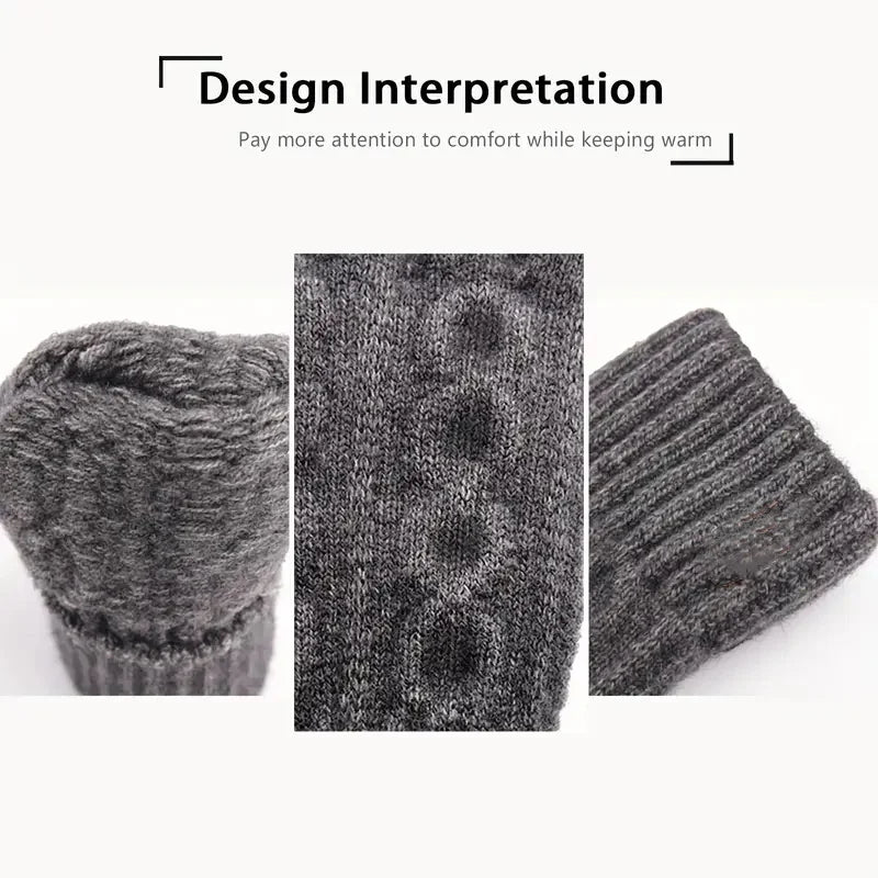 Winter Warm Unisex Knit Finger Gloves